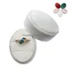 Sacchetti per gioielli Borse Veet Doppia scatola ovale per anelli da cerimonia con coperchio staccabile Display per imballaggio per consegna a goccia Dhgarden Dha7G