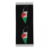 スカーフレディーロングパレスチナフラッグマップ女性冬の柔らかい暖かいタッセルショールラップパレスチナのクフィヤパターンスカーフ