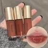 Lip Gloss Dark Red Brown Liquid Lipstick 6 Colors Mirror Transparent Glass Glaze Non Stick Cup Tint Lips Makeup Cosmetic