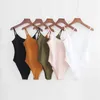 Jumpsuits voor dames rompers sexy backless fit romper body bodysuit vrouwen slanke spaghetti -band magere strakke playsuits streetwear Underhirt 230331