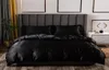 Lyxbäddar Set King Size Black Satin Silk Comforter Bed Home Textil Queen Size Däcke Cover Cy2005192680851