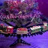 Weihnachtsschmuck, Baumschmuck, Schienenrahmen, Eisenbahnwagen mit Sound, Stadtbahn, Geschenke, elektrisches Spielzeug 231102