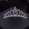 Pinces à cheveux princesse couleurs cristal mode peignes couronne pour filles strass épingles à cheveux diadèmes mariée mariage bijoux accessoires
