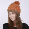 Czapki czapki/czaszki czaszki yangdoudou moda jesień i zimowe dwukolorowe czapki ręcznie robione ciepła mozaika długa piłka dla kobiet Scot22