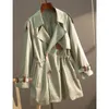 Women's Trench Coats Temperament Commuting Solid Color No Ke Picky 30 Mm Silk Waist Windbreaker Coat Female