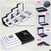 Smyckestativ 10st/Lot Transparent Display Box Case Ring Halsband Armband Organiserad 3D Floating Square Frame Storage Colle Dhgarden DH1AT