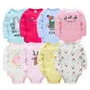 Rompertjes Kavkas Baby jongens en meisjes bodysuit 6 stuks 3 stuks lange mouw 100 katoenen babykleding 012 maanden geboren bodysuit 231102