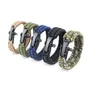 Braccialetti di sopravvivenza Paracord Paracadute Bracciale da campeggio Fibbia in acciaio Fuga Bracciale colore misto Bracciale DHL Fast 6671835