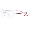 Sunglasses Frames Ultra-Light Memory Titanium Rimless Optical Frame Women Men Alloy Glasses Myopia Prescription Eyeglasses Eyewear