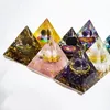 Estatuetas decorativas constelação presente energia resina pirâmide ametista cura árvore de cristal natural reiki chakra gerador orgonite quarto