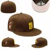 Dopasowane czapki projektant rozmiar najnowsze kolory baseballowe czapki Brązowy czarny kolor Chicago All Teams Sport 2023 World Patched Pełne zamknięte litery czapki