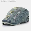 Berets 2023 Hohe Qualität Eltern-Kind Denim Newsboy C Junge Mädchen Reine Baumwolle Sonnenhut Kind Ivy Cs Männer Frauen Kleine Größe Berets 52-56 cm L231103