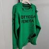 Haute qualité Luxe Femmes Designer Vert TricotéSweater Lettres Pull Femme Sweat à capuche à manches longues Femme Noir Sweat-shirt Tricots avec trous Tops Vêtements