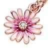 925 Silver Fit Pandora Oryginalne uroki DIY Wisior Kobiety Bracelets Koraliki Pink Flower Garden Charms for Women Jewelry Akcesoria