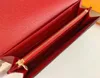 Designers bag tote bag wallet Crossbody women wallet clutch lady single zipper wallets classical corn long purse card holder With box card strip red