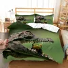 Beddengoed sets alligators tweepersoonsbed dekbed set slaapkamer huis textiel slechte hoes jogo de cama duvetcover2pcs kussensloop