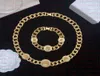 Fashion Designer Necklaces V Pendant Banshee Head 18K Gold Plated Bracelets Earrings Rings Birthday Festive Engagement Gifts V129091821