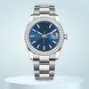 5A RELOJES الساعات عالية الجودة Moissanite 8215 حركة 36 مم 41 مم من الياقوت المائي إعداد الماس الإطار 904L من الفولاذ المقاوم للصدأ ساعة