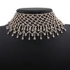 Correntes Mulheres Crystal Wedding Trendy Colares Pingents Jewelry Chaker Colar Chain Clavicle Chain