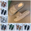 2023 Zapatillas de diseñador Sandalias de plataforma para mujer 60 mm Deslizadores cubiertos de lona Niñas Landy Diapositivas de verano Sandalias de playa de goma Zapatillas Moda para hombre Tamaño de diapositiva 35-45