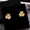 New Fashion threeleaf Grass pendant Women Lucky Necklace with Diamonds Gold silver Rose Gold Plating earring ring bracelet Designer Jewelry VAF-25