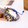 Punk Handmade Turkish Mal Ey Eye Multilayer Leather Bracelet Man Woman Bronze Charm Jóia Bangle Bijouterie Gift