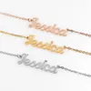 Personalized frosted and gilded Name Necklace & Pendants Hip hop Jewelry Choker Custom Initial Necklaces Fashion Women Gifts CX200223l