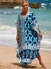 Dames badmode Boheemse jurk strand deksel op tassel print losse maxi jurk bikini deksel raad de plage strandkleding strandwikkel zwempak coverup 230403