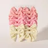 Hair Accessories 12PCS/Set 4.3" Solid Grosgrain Ribbon Bows Clip For Girls Hairgrips Headwear Kids Gift Wholesale