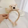 Haarschmuck Plüsch Einfarbig Cartoon Niedlich Kawaii Bärenkopf Haarband Für Mädchen Kinder Waschen Gesicht Party Fee Stirnband Mode