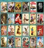 Vintage Sexig Lady Pin Up Girl Painting Tin Signs Metal Plate Art Affisch Wall Sticker Bar Coffee House Shop Cafe Home Decor9939954