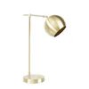 Lampy stołowe Nowoczesne złotą lampę biurkową Aktywowane odczyt z metalowym twarzą, który może się obracać