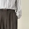 Herenbroek Leer rechtstreeks werk broek Men Office Formele plus size zakelijke broeken Japanse stijlen Smart Casual Male dragen