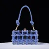 Evening Bags XIYUAN Lady BlueOrangered Acrylic Evening Bags Women Party Clutch Purse Ladies Wedding Bridal Handbags Female Handbag Silver 231102