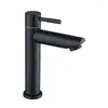 Bathroom Sink Faucets Sus304 Stainless Steel Washbasin Faucet Single Cold Water Tap Toilet Sanitary Ware Black