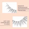 Makeup Tools 4Pairs Natural False Eyelashes Thin Band Hand Made Short Lighter Eyelash Cosplay Korean Fashion Wispy Extension Makeup Tools 230403