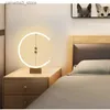 Desk Lamps Nordic magnetic levitation balance lamp magnetic led table lamp bedroom bedside home decoration desk lamp Beech wood lampholder Q231104