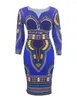 Vêtements ethniques robes africaines pour femmes Dashiki imprimer Tribal mode col en v dames vêtements décontracté Sexy Robe Robe de soirée