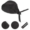 Rideau Chef Tie Back Turban Fluffy Chapeaux Femmes Chemo Caps Noir Hommes Cheveux Net Ruban Cap