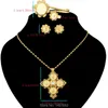 Collier boucles d'oreilles ensemble Est éthiopien 5 pièces pièce croix mariage 22K couleur or strass mariée romantique Habesha pour les femmes