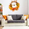 Decorative Flowers Halloween Artificial Plants With Pumpkin Maple Bell Christmas Fall Door Hanging Window Wedding Wall Home Decoration