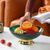 Plates Plastic Fruit Bowl 9.8 Inch Dinner Table & Tea Coffee Pedestal Tray Elegant Practical Bread Trays Dessert Display