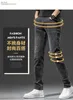 Men's Jeans designer luxury New fashion jeans G men's brand wear spring and summer thin small foot slim fit Korean elastic pants