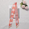 Fashionable printed small scarves, chain pattern decoration, hair binding ribbons, women's binding bag ribbons