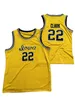 2022 New NCAA Iowa Hawkeyes Basketball Jersey 22 Caitlin Clark College Size Youth Adult White Yellow Round Collor