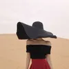 ワイドブリム帽子バケツ帽子夏25cm幅25cm女性のための幅の麦わら帽子ファッション特大のビーチサンハット