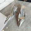 P Dreieck Prad Schuhe Frauen 2022-Kleid-Pumpen Dreieck Mid-Heel Slingback Sandals Designer Schuhe Heels Sandales Espadrilles