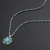 Necklace Earrings Set Luxury Saudi Arabia Turquoise Colourful Zircon Long Sweater Chain Earring Elegant Women Wedding Bridal Jewelry