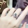 Cluster Rings Fashion Chic Princess Crown Crystal Zircon Diamonds for Women White Gold Silver Color Bague Jewelry Bijoux Wedding Presents