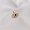 Pendanthalsband 4st Gold Plated Devil's Eye Blue Zircon Charms för smycken som tillverkar DIY -leveranser Handgjorda mässingstillbehör